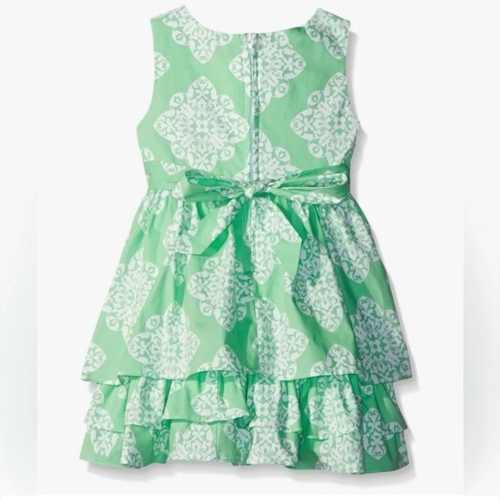 Bundle Girls Kids Casual Green Print Dress - and Short